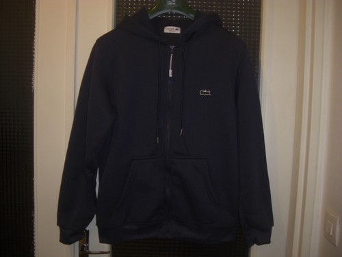 Veste capuche bleu lacoste - capuche,