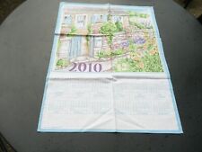 1 Antique Vintage Cotton Tea Towel Calendar 20010 Bench to Garden Decorations