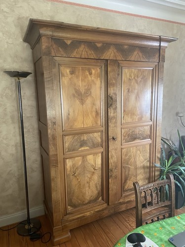 Armoire bois marron portes - armoire, 2