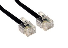 GF1598 GC940 - 2 mètres NOIR RJ11 - RJ11 ADSL MODEM CABLE LEAD 6P4C