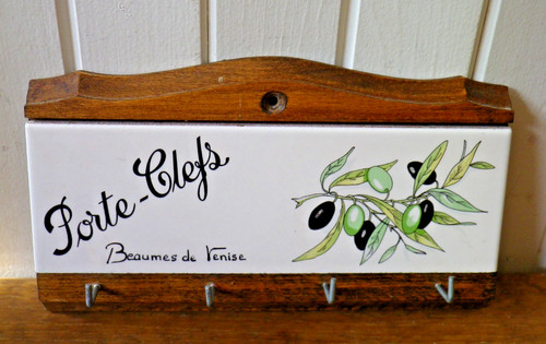 Porte clés mural bois et - mural, en