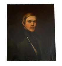 Ancien Tableau HST Portrait