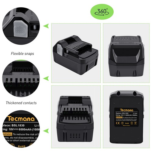 18v 6000mah ion batterie - 18v,