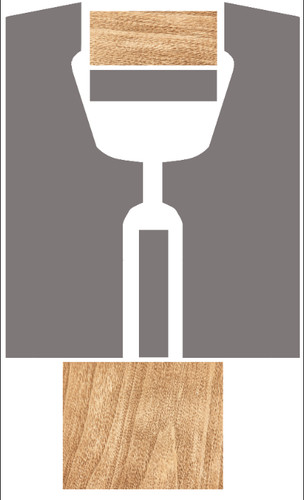 Stickers gris bois borne - bois,