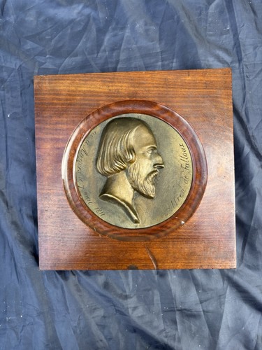 Plaque bois médaillon - plaque,