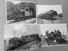 Railway Photograph Steam 6"x8" - British steam darkroom prints x 4