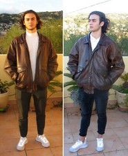 Blouson cuir bombardier homme