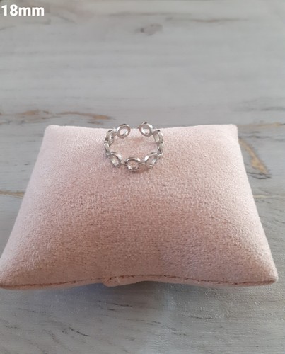 Bague anneau simple - , argentée