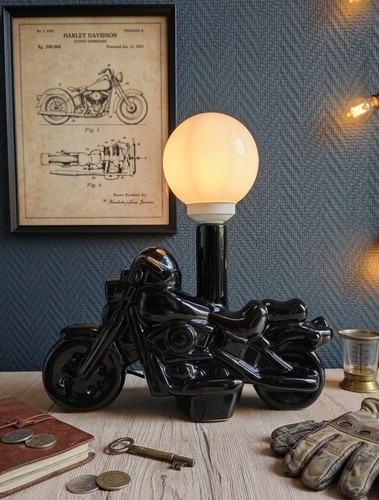 Lampe table moto céramique - table,