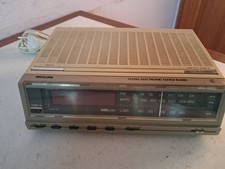 PHILIPS ancien radio réveil beige vintage,fonctionne très bien.