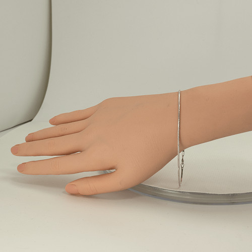 Bracelet silver snake link - silver,
