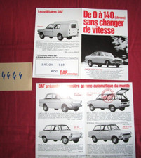 N°4444 / DAF 33 . 44 . 55 . utilitaires / dépliant gamme SALON 1968 /  Francais