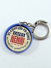 KEYCHAIN - HENRI CAFES - Valletta du Var, road sign - 1960s -
