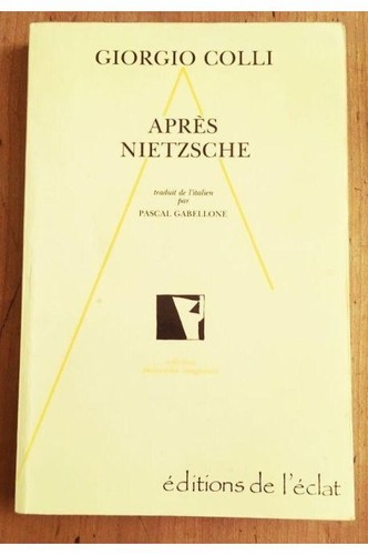 Après nietzsche giorgio colli - après,