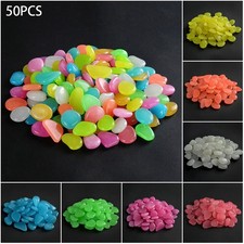 50 Pièces Galets Pierre Brille dans le Noir Rock Poisson Réservoir Jardin Route