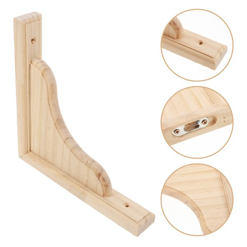 Triangular wood shelf bracket - shelf,