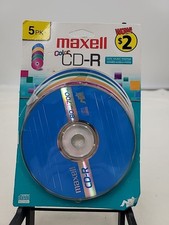 MAXELL CD-R Color 5-Pack 80 Min 700MB Each Disc Backup Data Music Photos Vintage