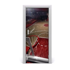 Tulup Autocollant de porte 85x205 cm autocollant - Terrain de basketball