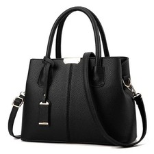 Sac à main femme PU - Souple grande capacité Couleur Noir Style Décontracté