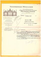 LYON (69) METAL CONSTRUCTIONS / WROUGHT IRON PORTALS "FURISSON & GERIN"