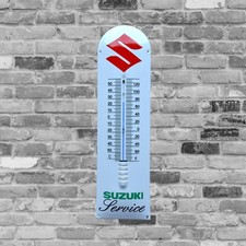 plaque émaillée SUZUKI moto thermomètre 43 cm enamel sign emailschilder
