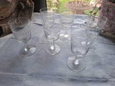 6  ANCIENS  VERRES CRISTAL
