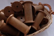 Bobine ancienne - à l'unité - en bois massif filature, mercerie, vintage