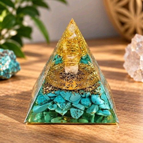 Pyramide orgonite turquoise - pyramide,