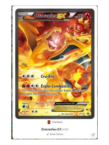 Carte pokémon dracaufeu ex - pokémon,