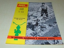 1964 AGRIA BABY Type 2100 5 hp Motorcycle Farmer Brochure Prospectus