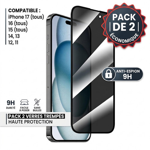 Verre trempé anti espion - trempé,