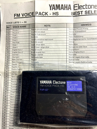Yamaha electone voice pack - electone, pack-hs