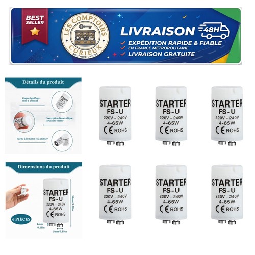 Pack starters néon tubes - 6,