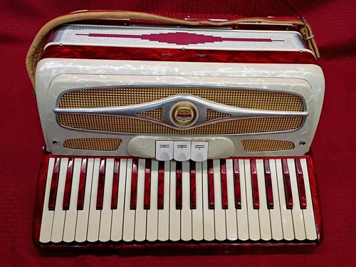Vintage crown accordion made - accordion,