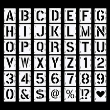 42 Pièces Pochoir Lettre