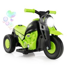 Moto Électrique 6V pour Enfants avec 3 Roues Scooter avec Créateur de Bulles Kl