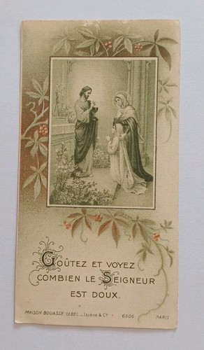 Ancienne image pieuse - , souvenir
