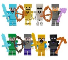 🎮 LOT 8 FIGURINES MINECRAFT