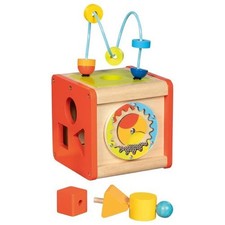 Cube de motricité en bois et