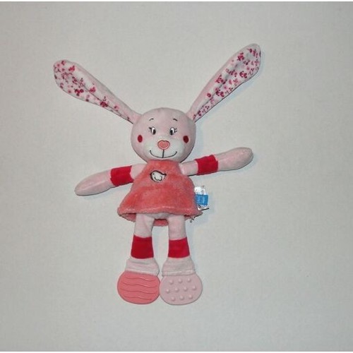 Doudou tex lapin robe rose - tex,