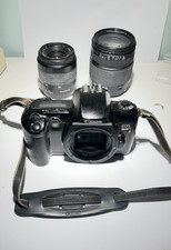 Canon EOS Rebel X SLR 35mm Film Camera w 35-80mm & 28-300 Promaster Lens. w Bag