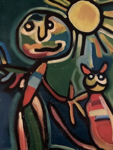 Peinture huile panneau bois - huile,