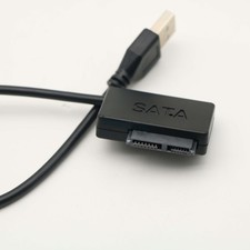 new SATA Slimline to USB 2.0 Adapter Cable for Laptop CD DVD Rom Drive 7+6 13Pin