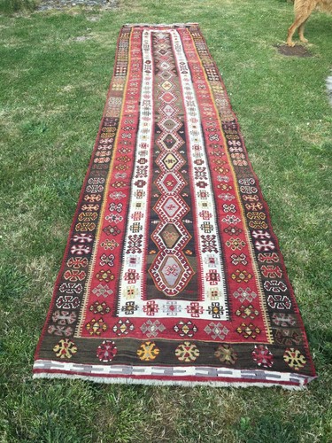 Long tapis kilim ancien - long,