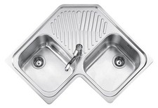 Évier d'angle de cuisine en