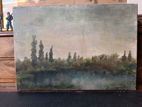 Huile sur toile - huile, ancienne