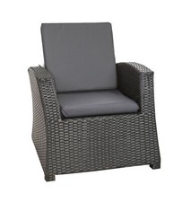 Coussins de chaise en résine tressée de fauteuil rotin taie d'oreiller amovible