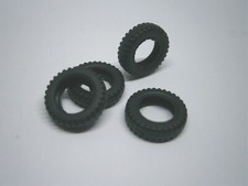 Lot of 4 11/7 Hollow Striped Black Tires (Fits Mebetoys Fiat 500, CIJ 4