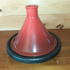 Le Creuset France Cherry Red Cerise Tagine Cast Iron Stoneware Cooking Pot