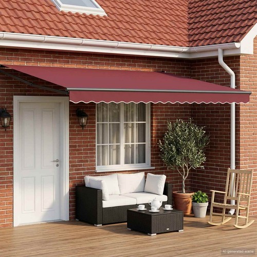 Store banne manuel avec - , led